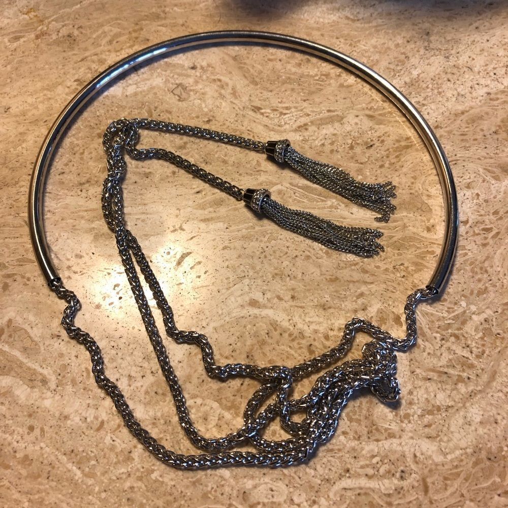 BCBGeneration Lariat Silver Necklace.